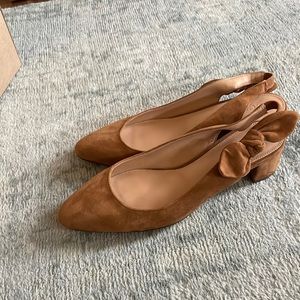 JCrew Suede tan Slingbacks size 8